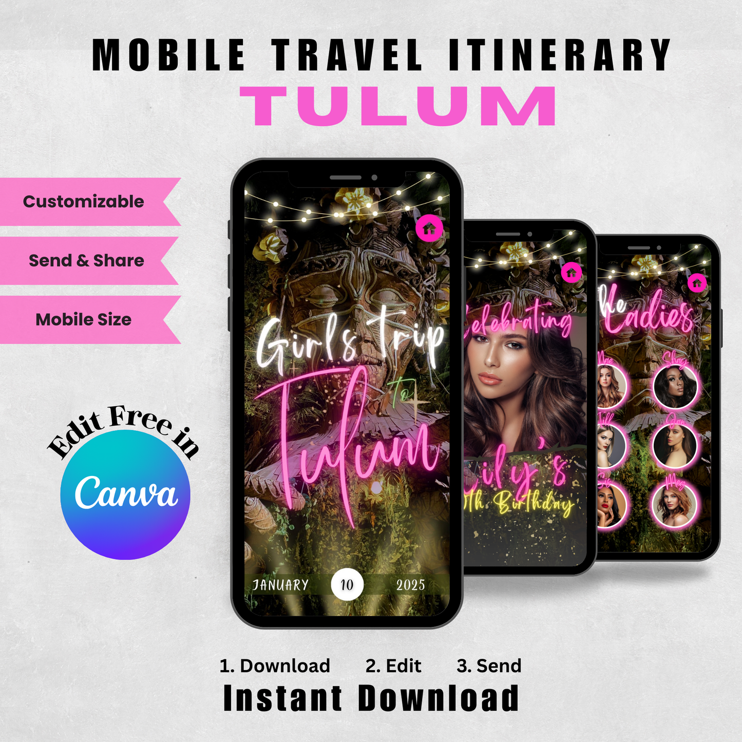 Tulum Inspired - Mobile Itinerary Template