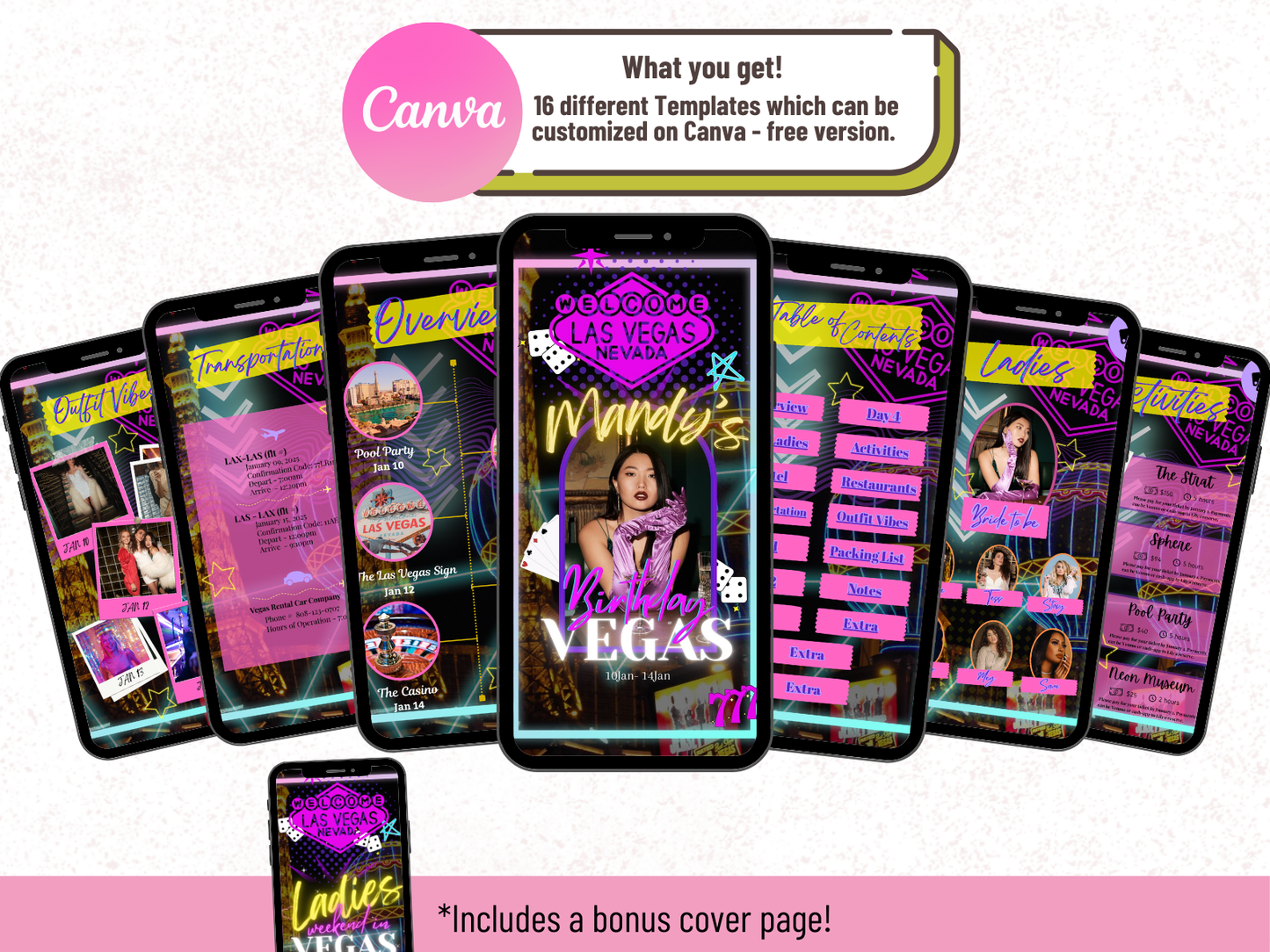 Las Vegas - Mobile Itinerary Template