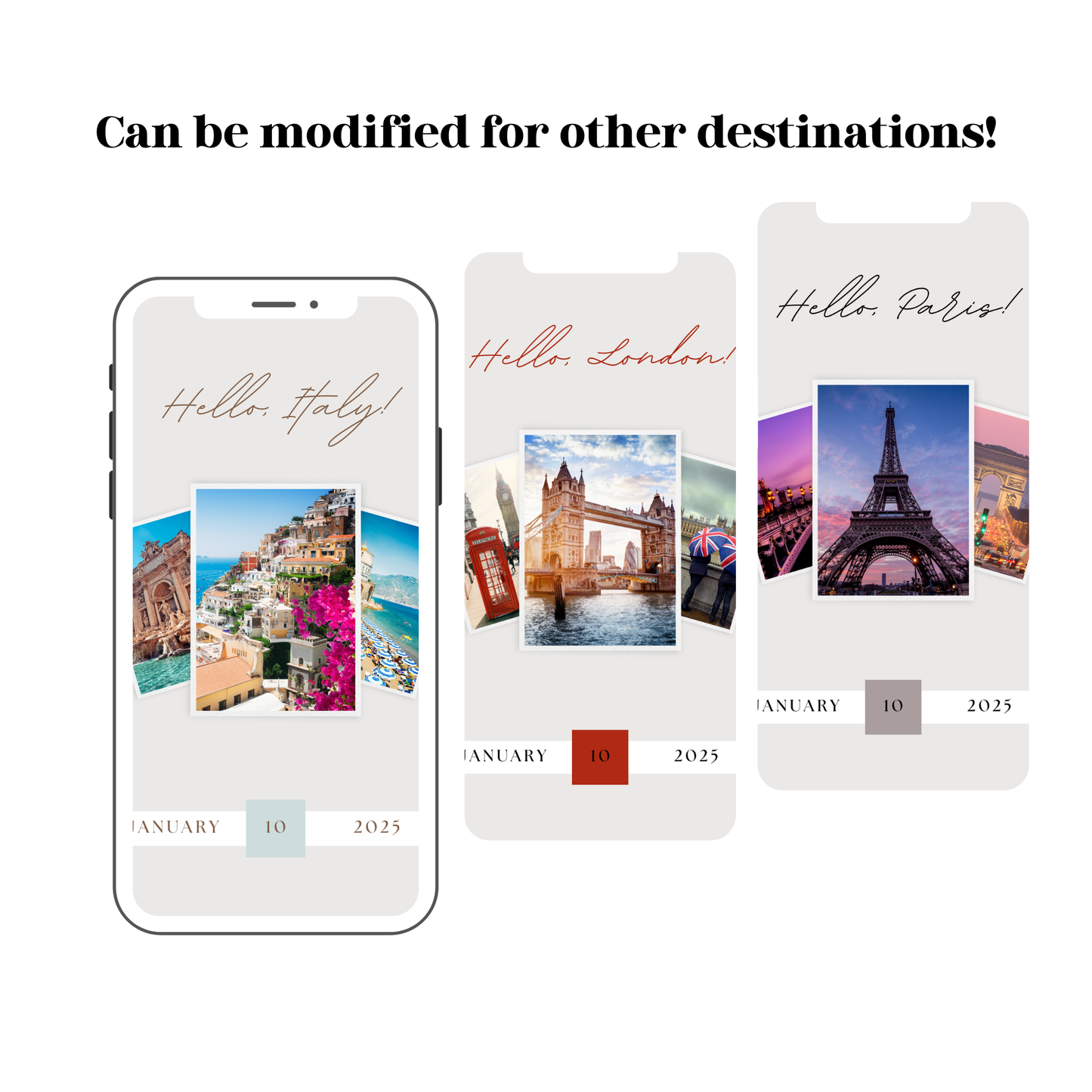 Minimalist Style - Mobile Itinerary Template