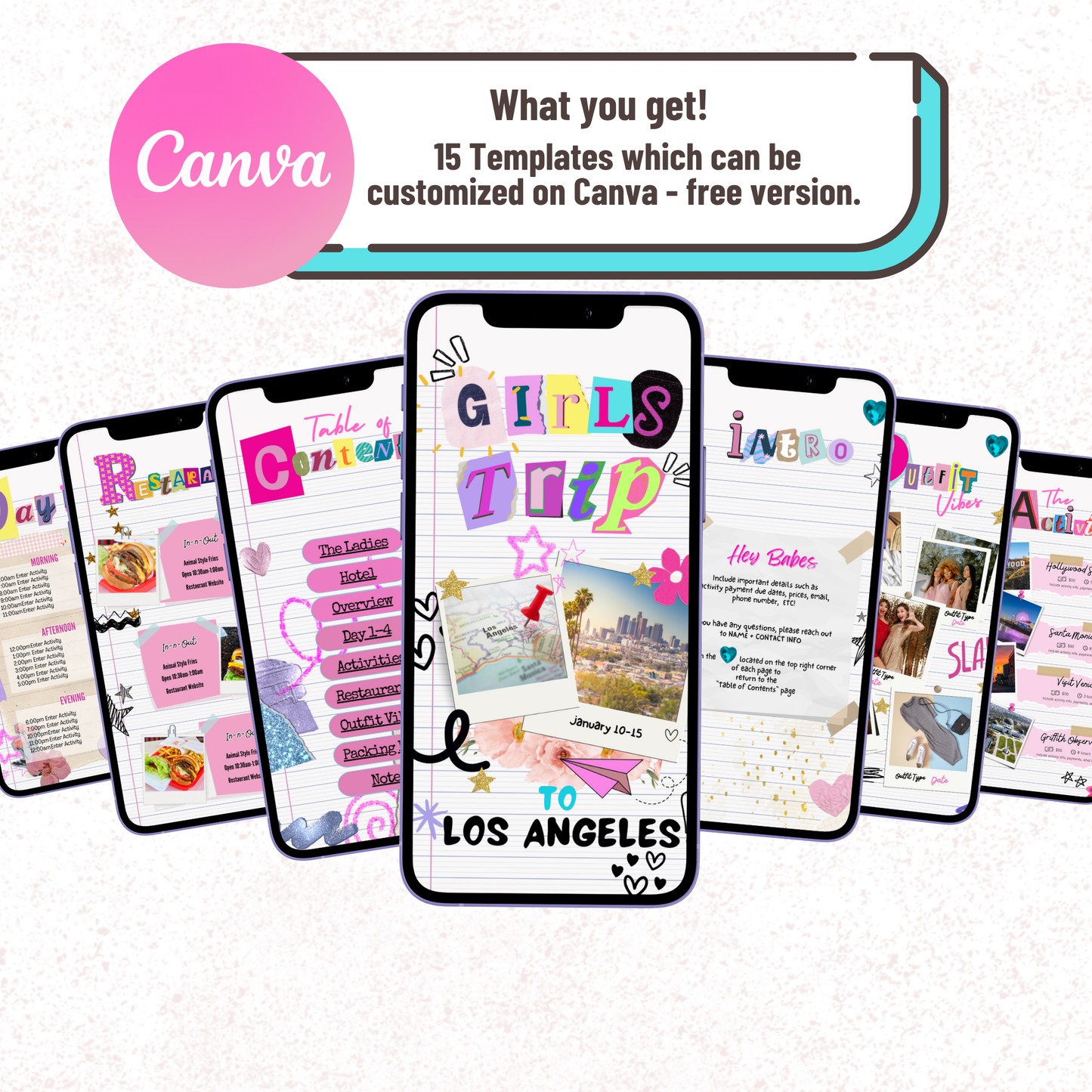 Scrapbook & Doodle - Mobile Itinerary Template