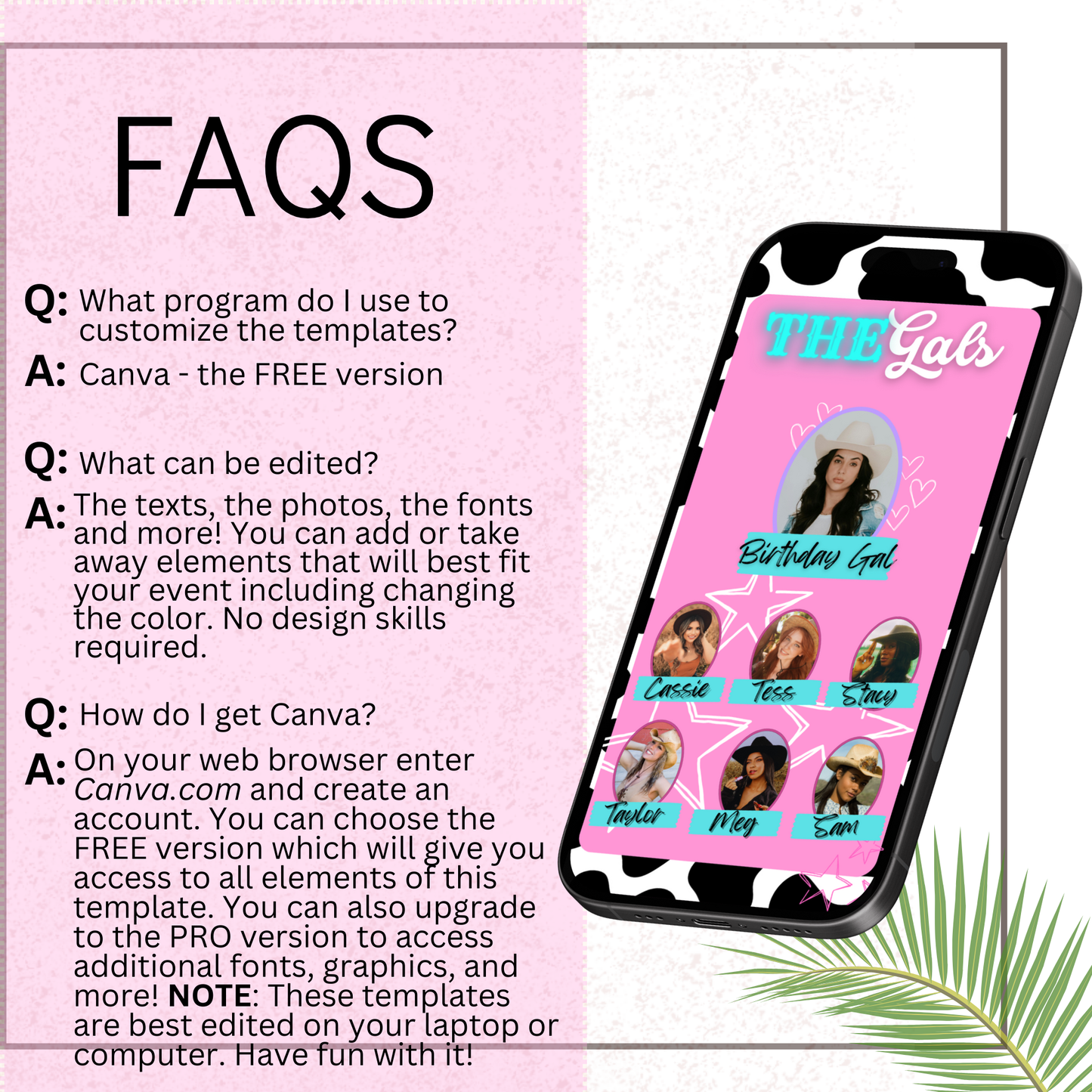 Cowgirl - Mobile Itinerary Template