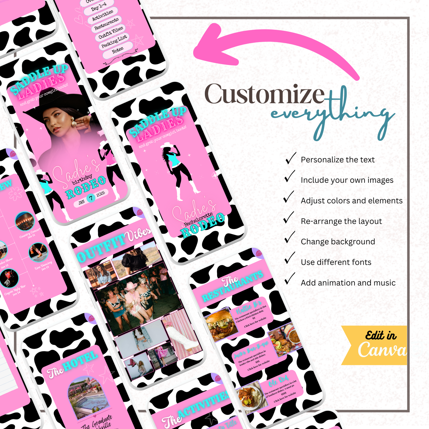 Cowgirl - Mobile Itinerary Template