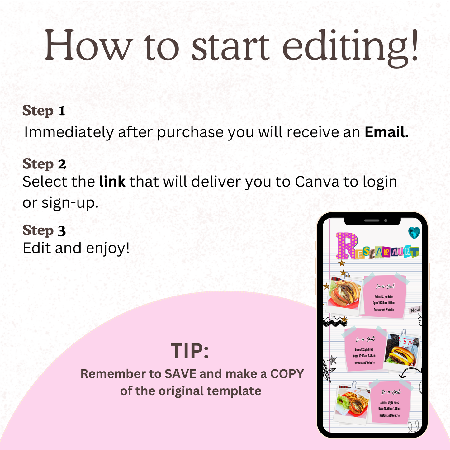 Scrapbook & Doodle - Mobile Itinerary Template