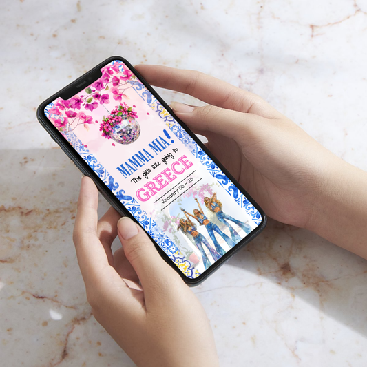 Mamma Mia Inspired - Mobile Itinerary Template