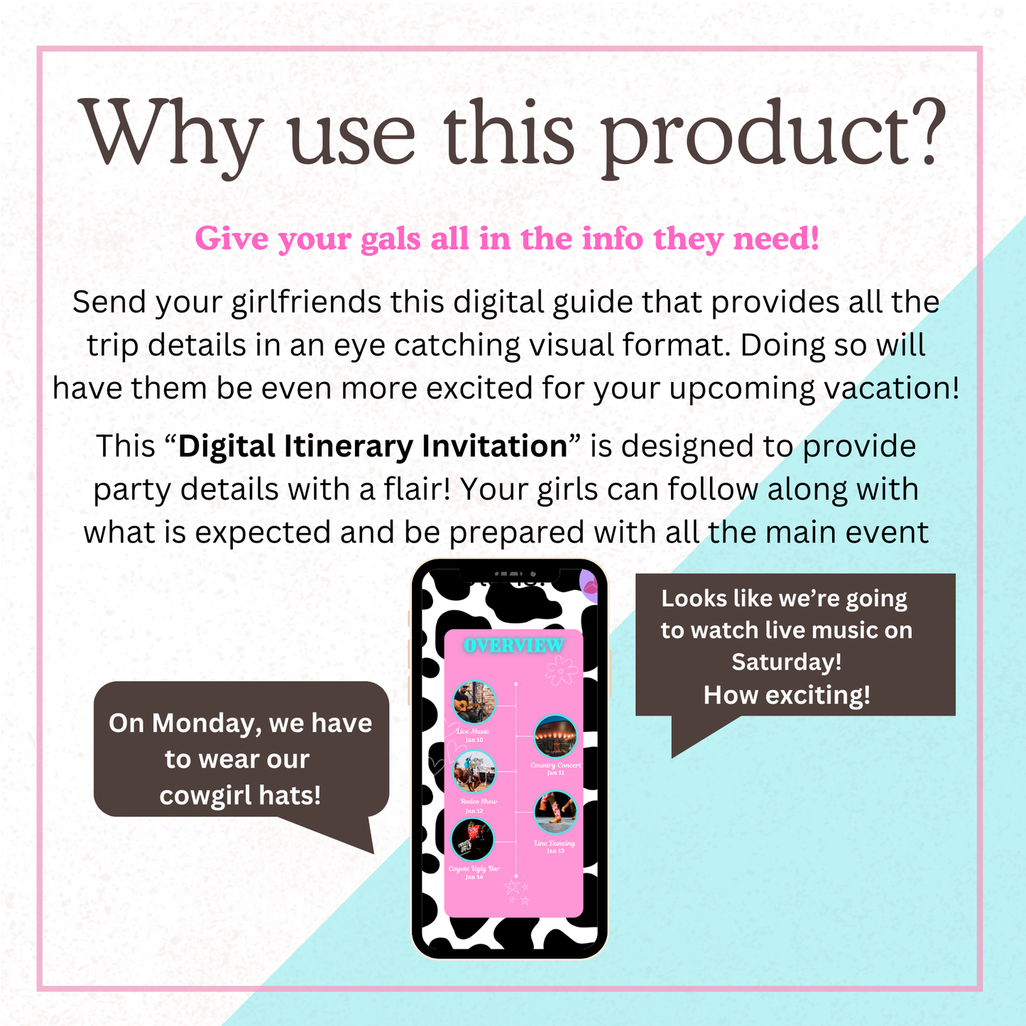 Cowgirl - Mobile Itinerary Template