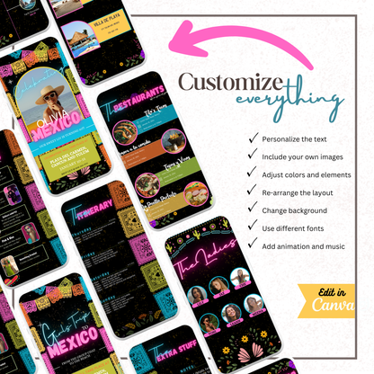 Mexico Inspired - Mobile Itinerary Template