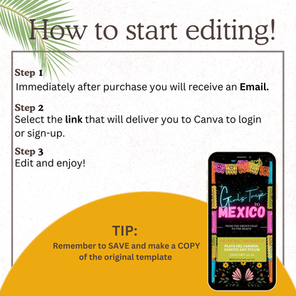 Mexico Inspired - Mobile Itinerary Template