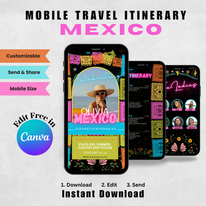 Mexico Inspired - Mobile Itinerary Template