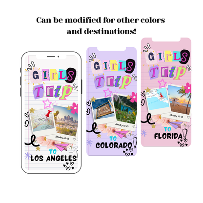 Scrapbook & Doodle - Mobile Itinerary Template