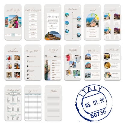 Minimalist Style - Mobile Itinerary Template