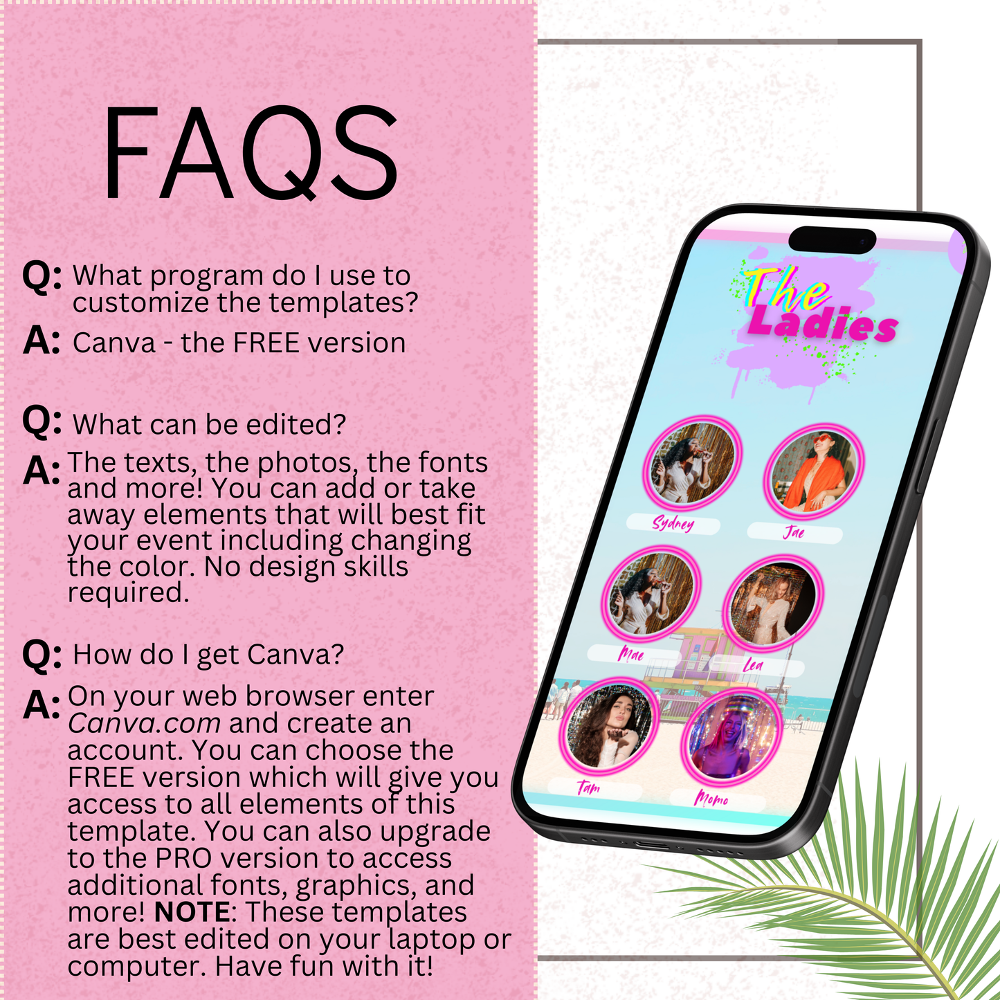 Miami - Mobile Itinerary Template