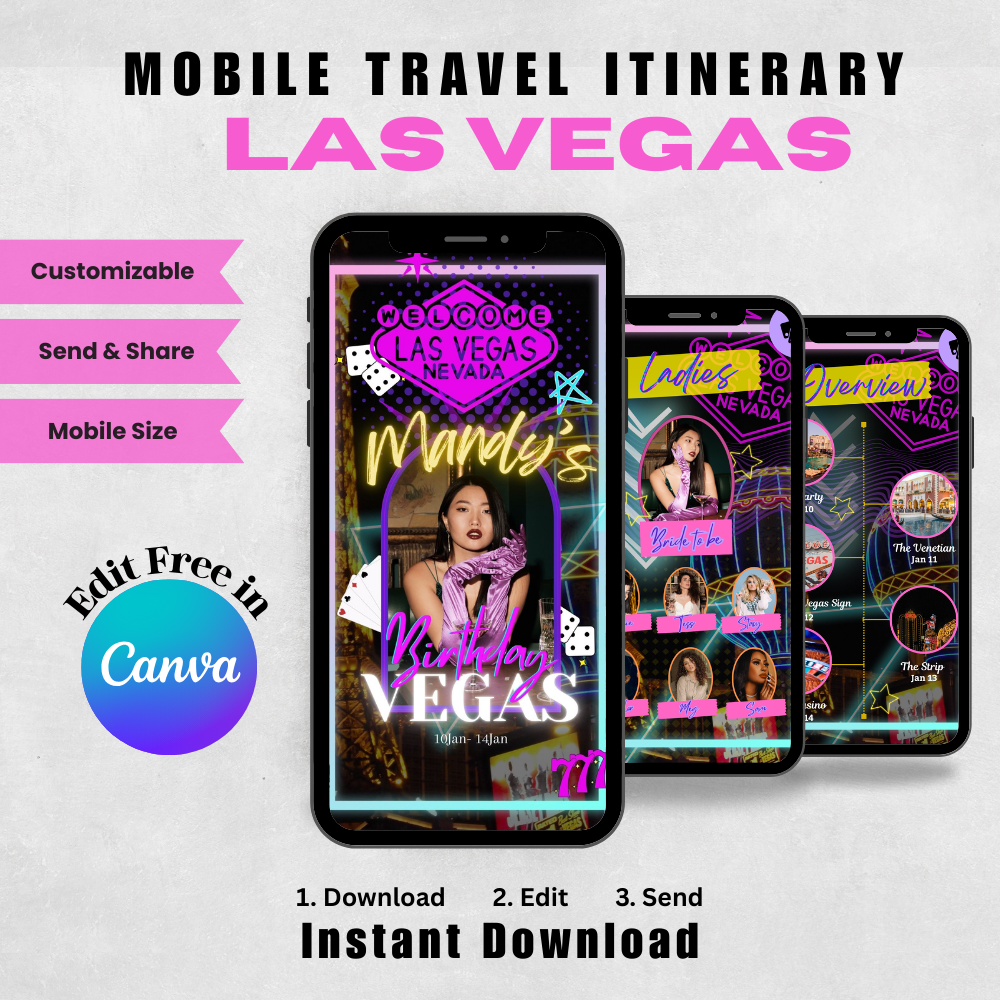 Las Vegas - Mobile Itinerary Template