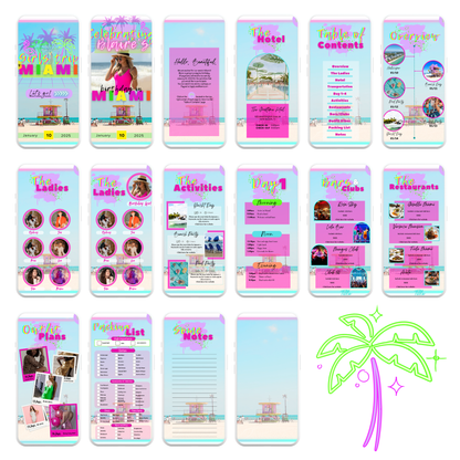Miami - Mobile Itinerary Template
