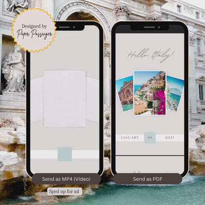 Minimalist Style - Mobile Itinerary Template