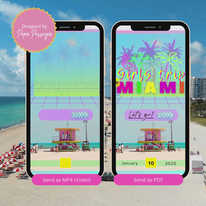 Miami - Mobile Itinerary Template