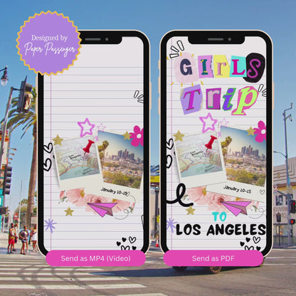 Scrapbook & Doodle - Mobile Itinerary Template